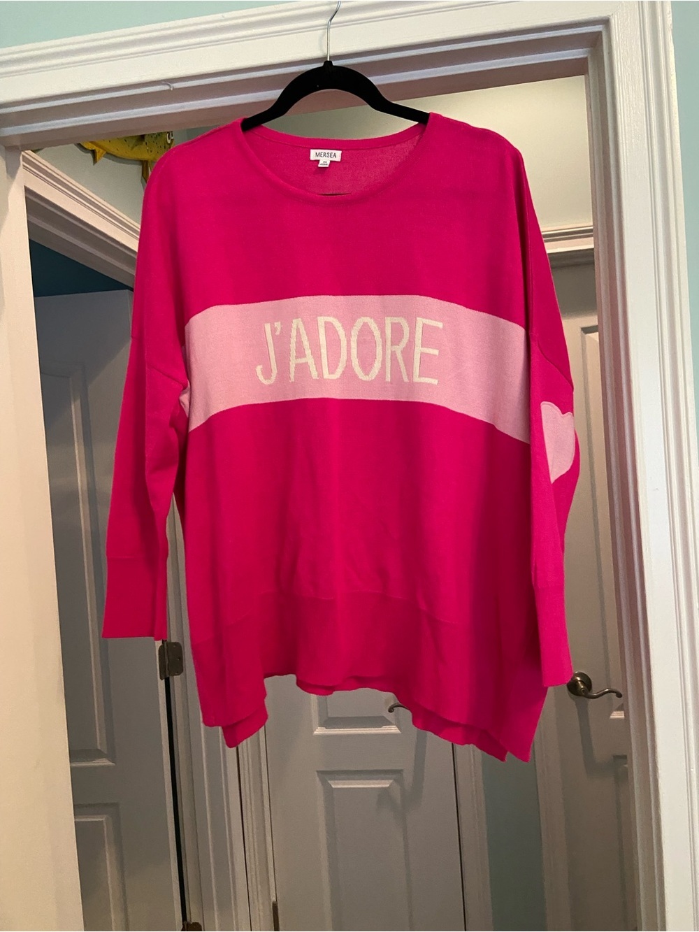 Mersea Amour Hot Pink J'Adore Sweater - Picture 4 of 12
